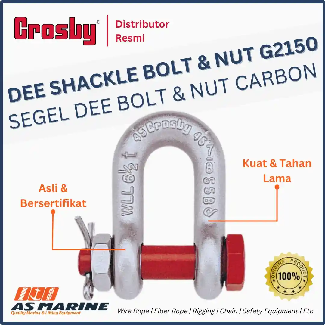 dee shackle bolt nut crosby g2150
